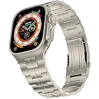 アップルウォッチ バンド Ultra 49mm用ケース チタン　カスタム Apple Watch Ultra バンド 保護ケース付き 49mm アップル